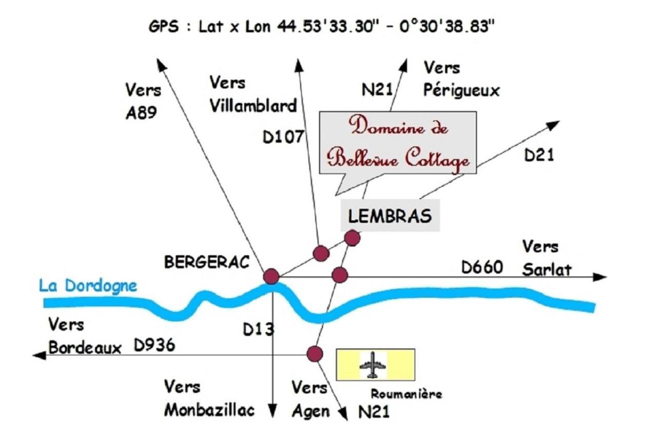 Du Vert & Du Bon Air - Linge Maison Inclus - Parking Prive Gratuit - Centre Ville Bergerac 10Mn - Domaine Bellevue Cottage En Perigord Lembras Dış mekan fotoğraf